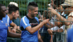Boudebouz et Bensebaini aujourd’hui à l’entraînement de Montpellier
