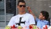 Cristiano Ronaldo à l’Open de tennis de Madrid.