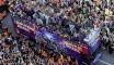La parade du FC Barcelone dans les rues de la ville
