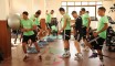 Premier entrainement pour les verts au CTN